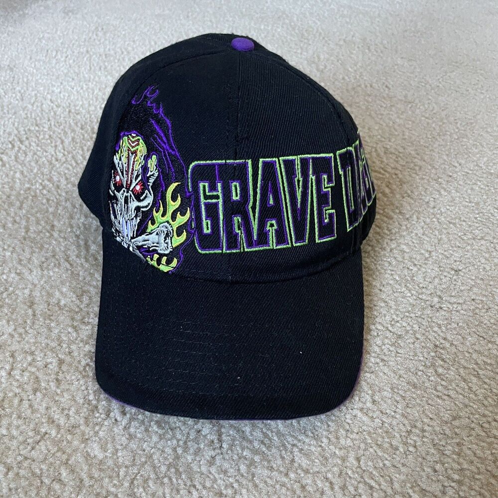 Grave Digger Monster Truck Jam Vintage Embroidered Snapback Hat Cap Retro Shovel